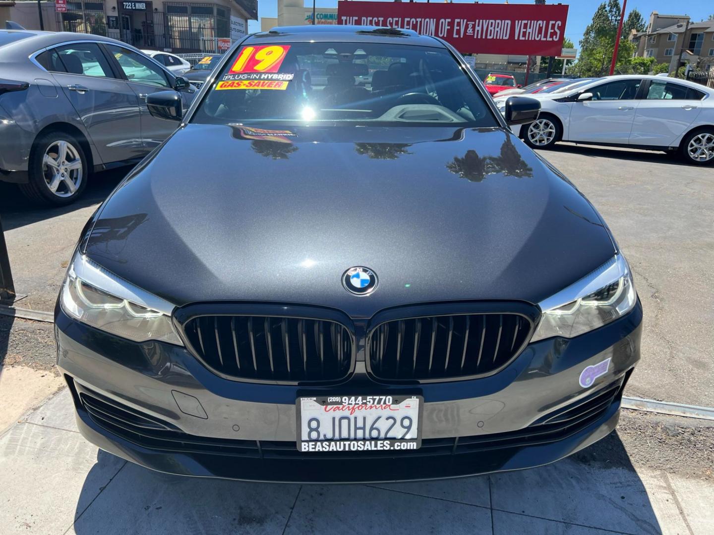 2019 DARK GRAY /BLACK BMW 5-Series (WBAJA9C5XKB) , located at 744 E Miner Ave, Stockton, CA, 95202, (209) 944-5770, 37.956863, -121.282082 - Photo#1